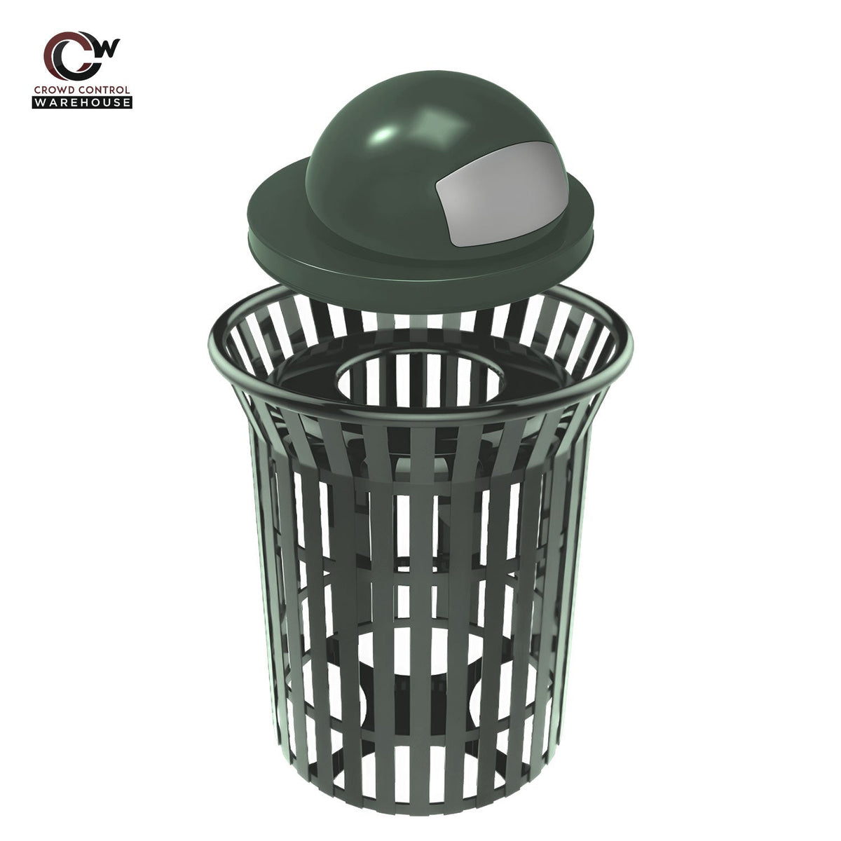 Skyline Trash Receptacle - 32 Gallon Capacity - Crowd Control Warehouse