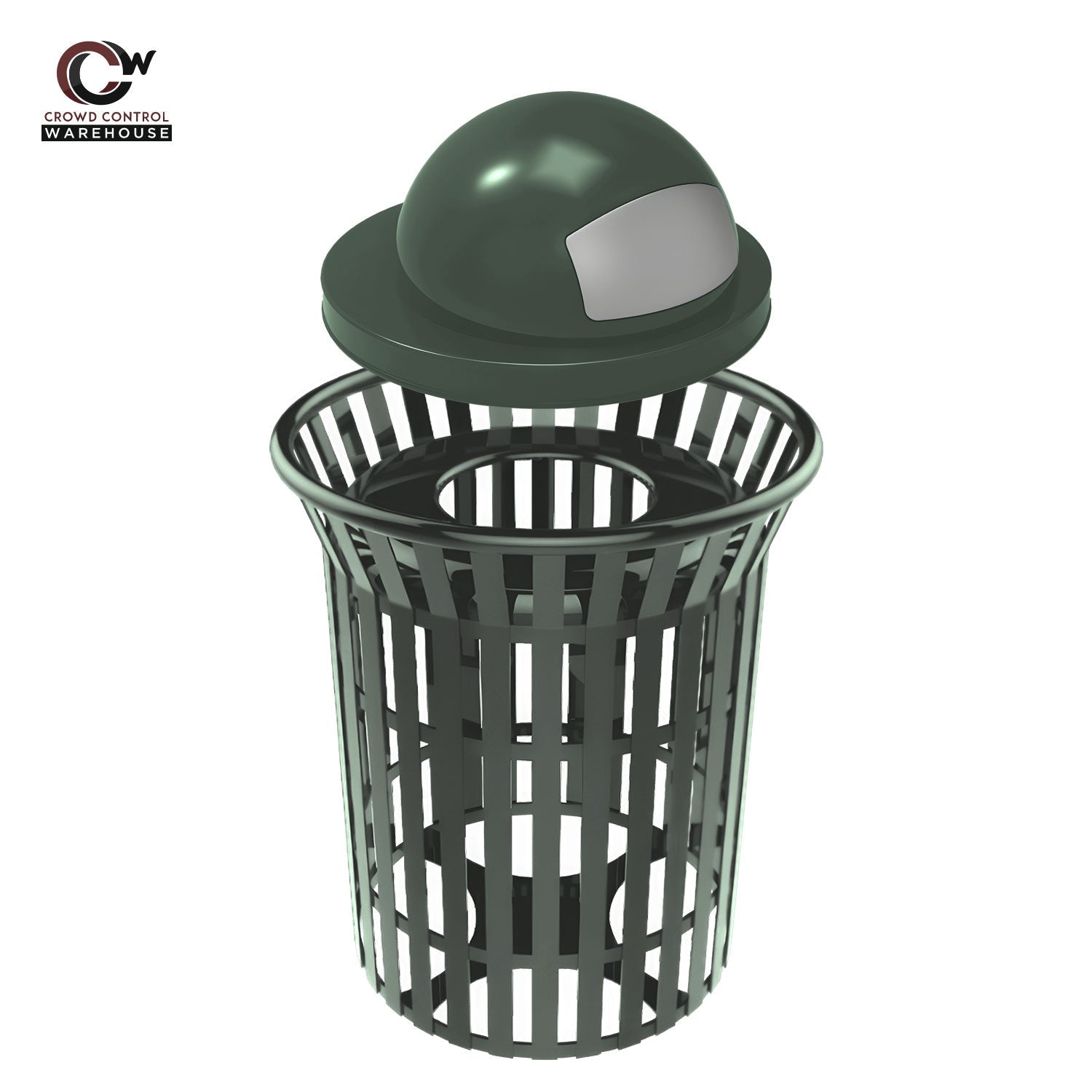 Skyline Trash Receptacle - 32 Gallon Capacity - Crowd Control Warehouse