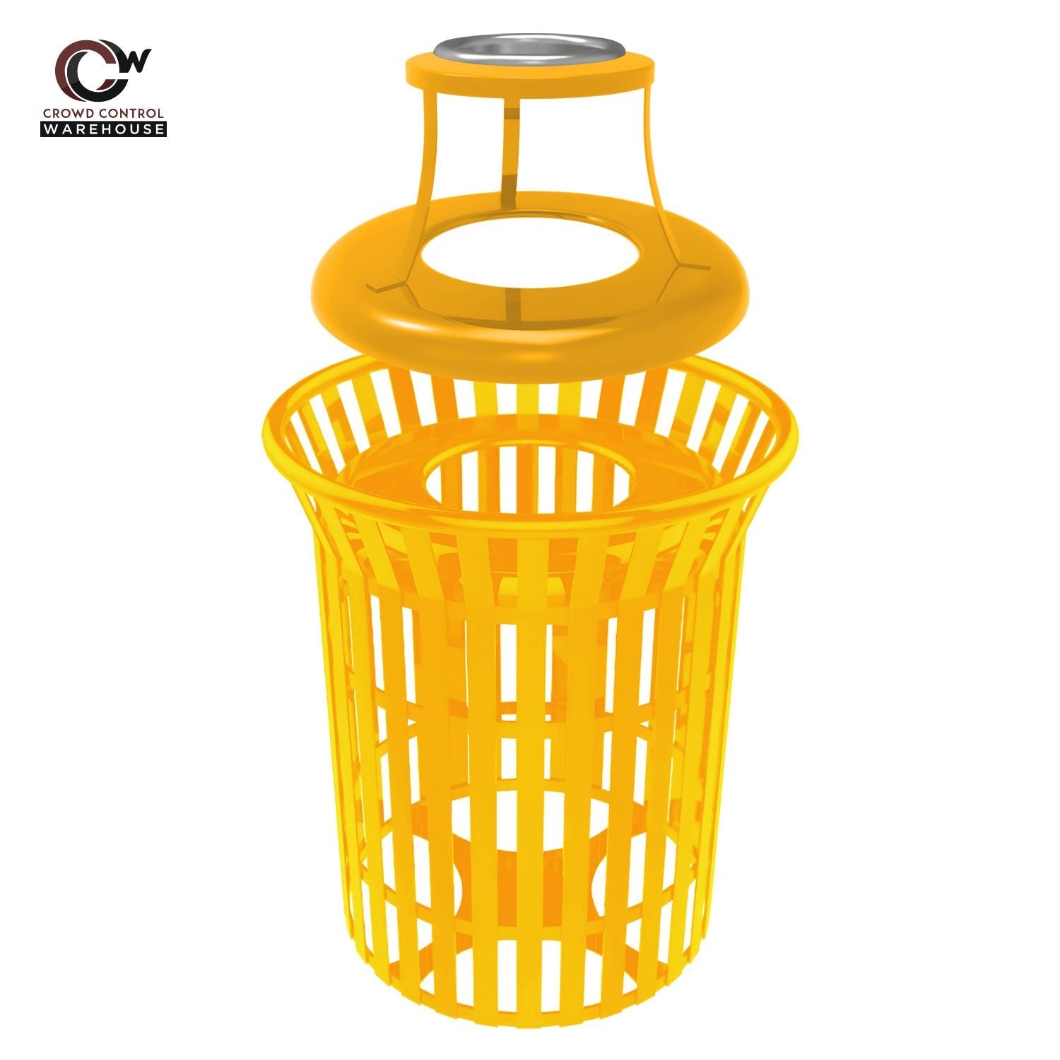 Skyline Trash Receptacle - 32 Gallon Capacity - Crowd Control Warehouse