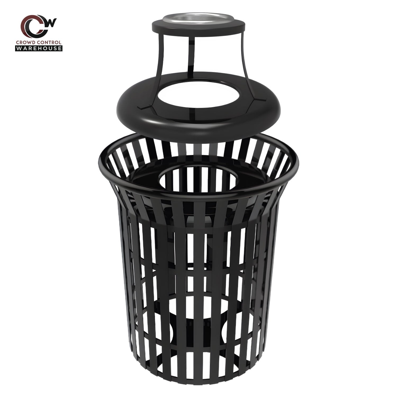 Skyline Trash Receptacle - 32 Gallon Capacity - Crowd Control Warehouse