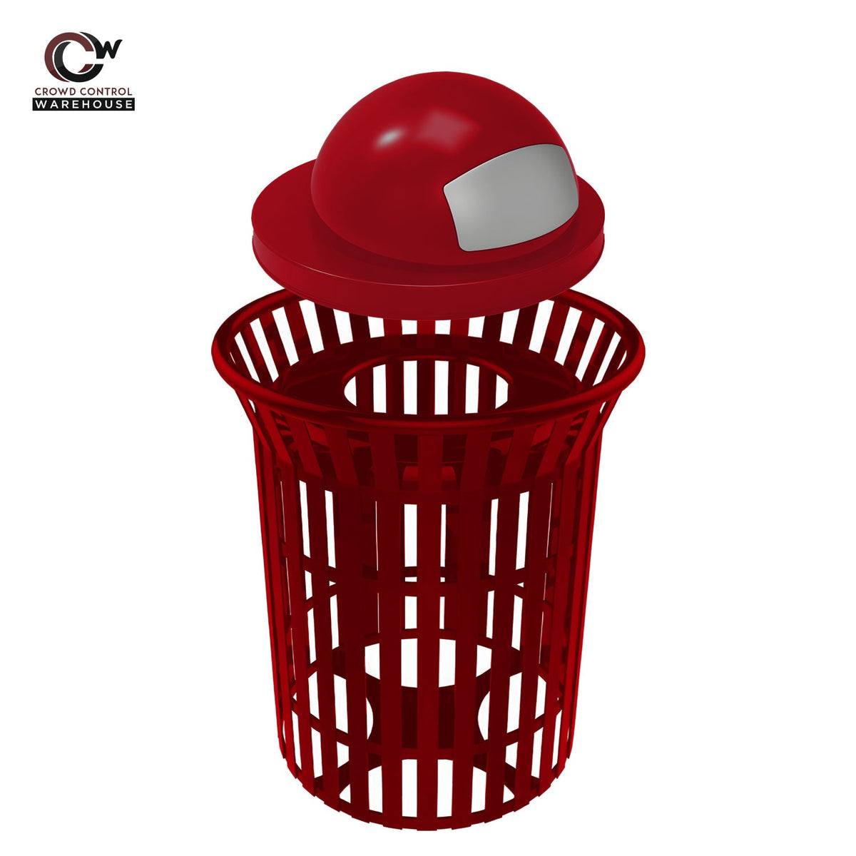 Skyline Trash Receptacle - 32 Gallon Capacity - Crowd Control Warehouse