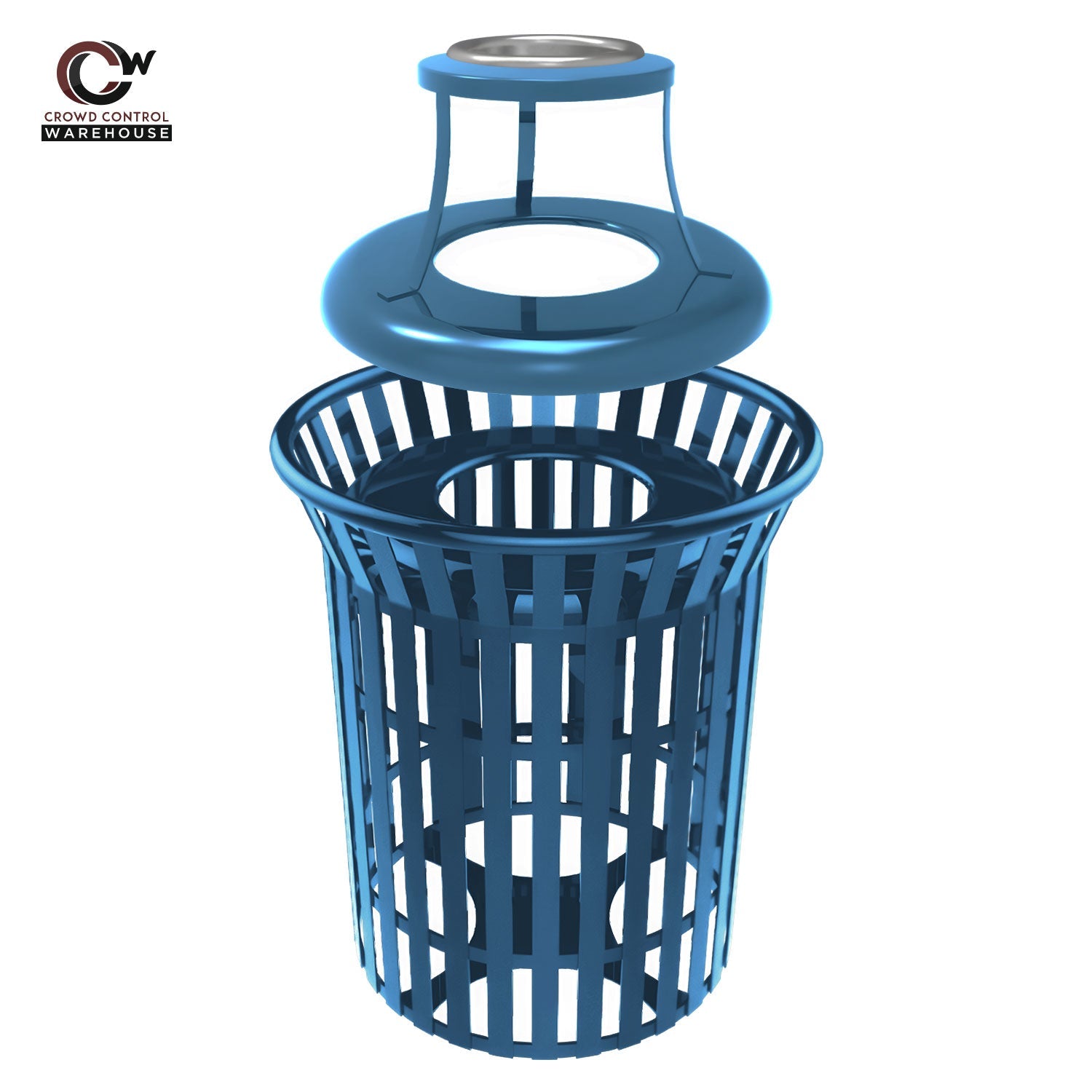 Skyline Trash Receptacle - 32 Gallon Capacity - Crowd Control Warehouse