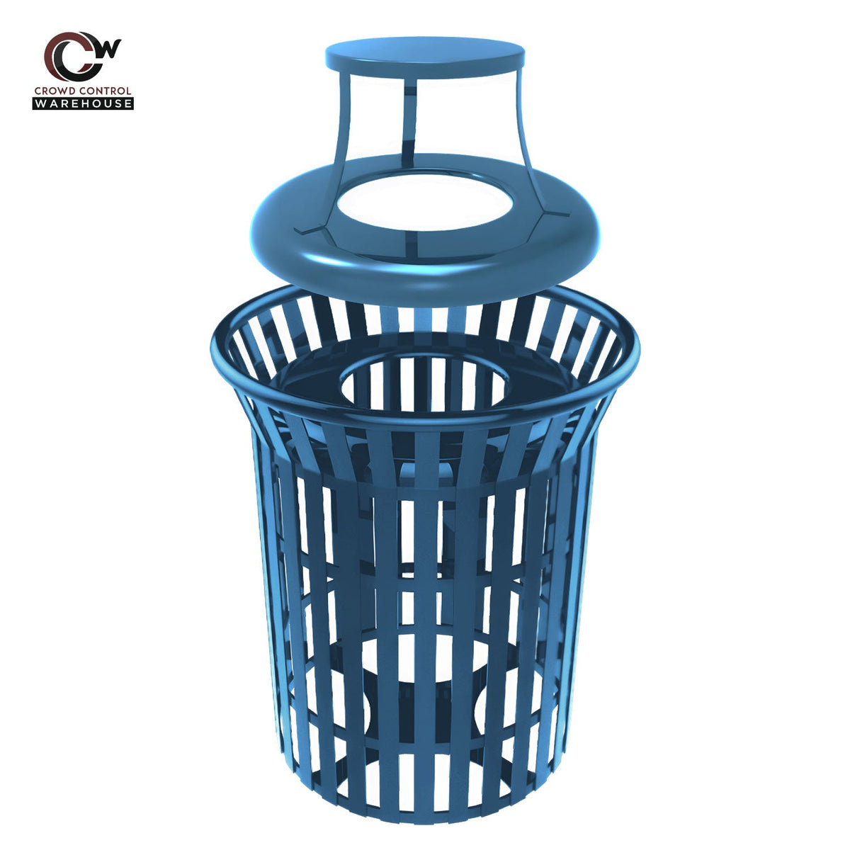 Skyline Trash Receptacle - 32 Gallon Capacity - Crowd Control Warehouse