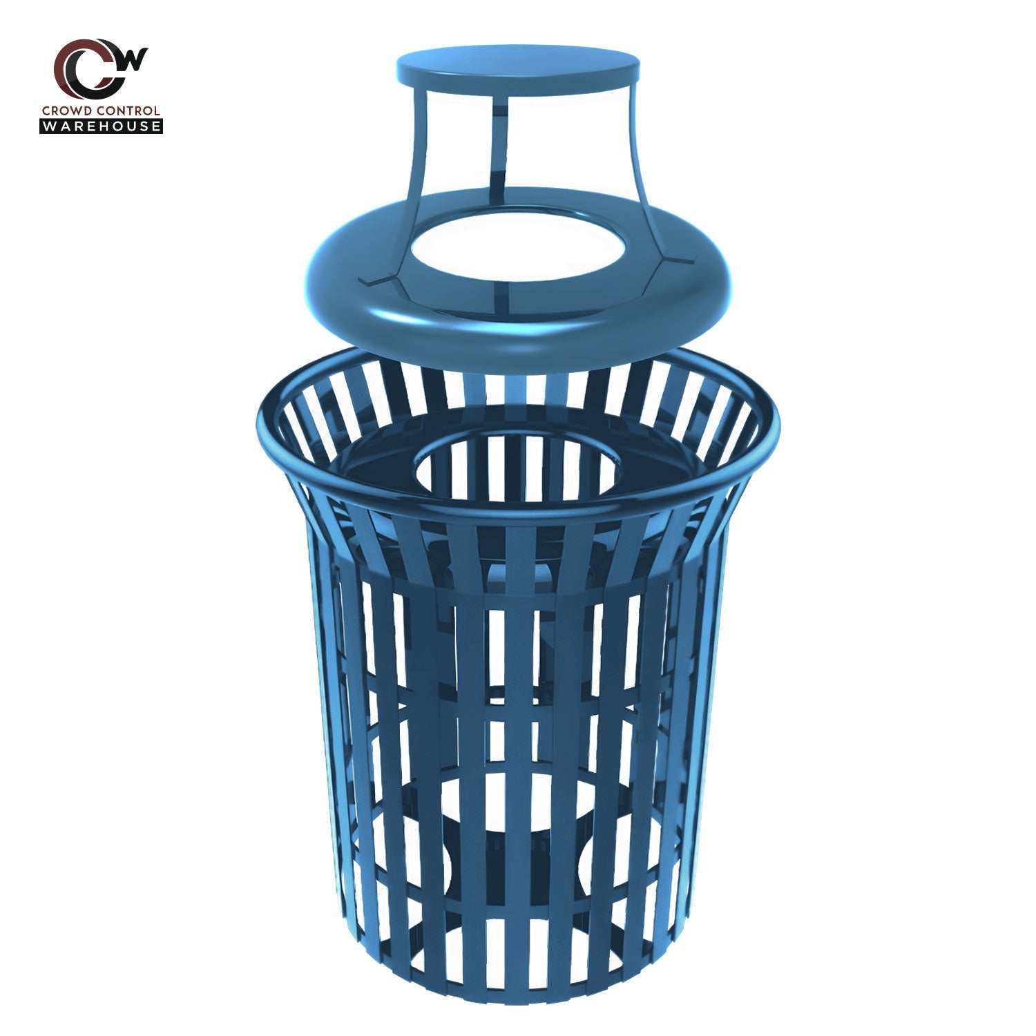 Skyline Trash Receptacle - 32 Gallon Capacity - Crowd Control Warehouse