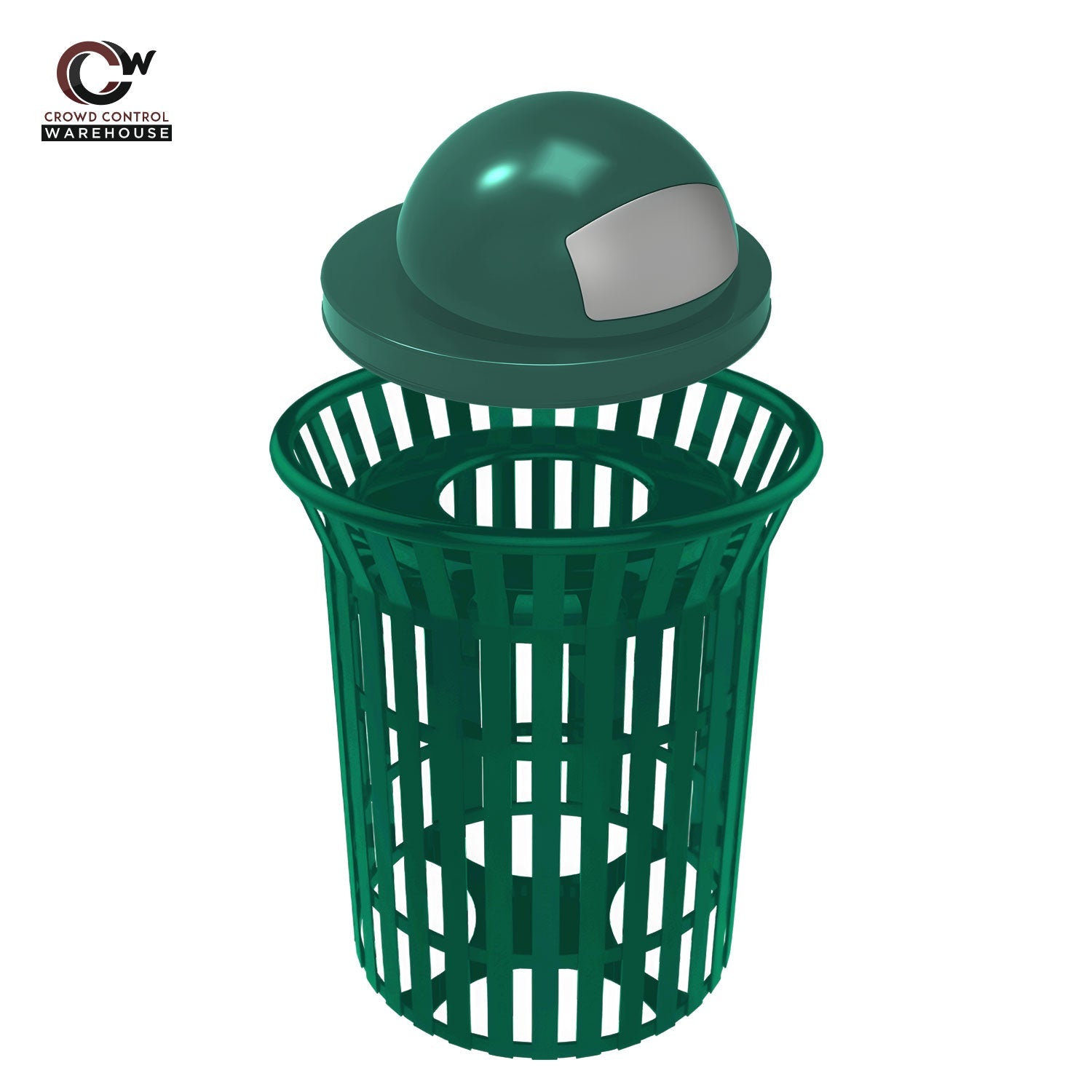 Skyline Trash Receptacle - 32 Gallon Capacity - Crowd Control Warehouse