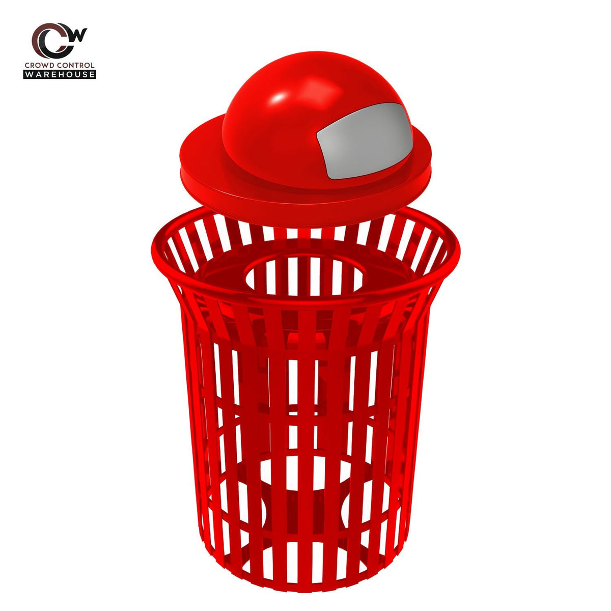 Skyline Trash Receptacle - 32 Gallon Capacity - Crowd Control Warehouse