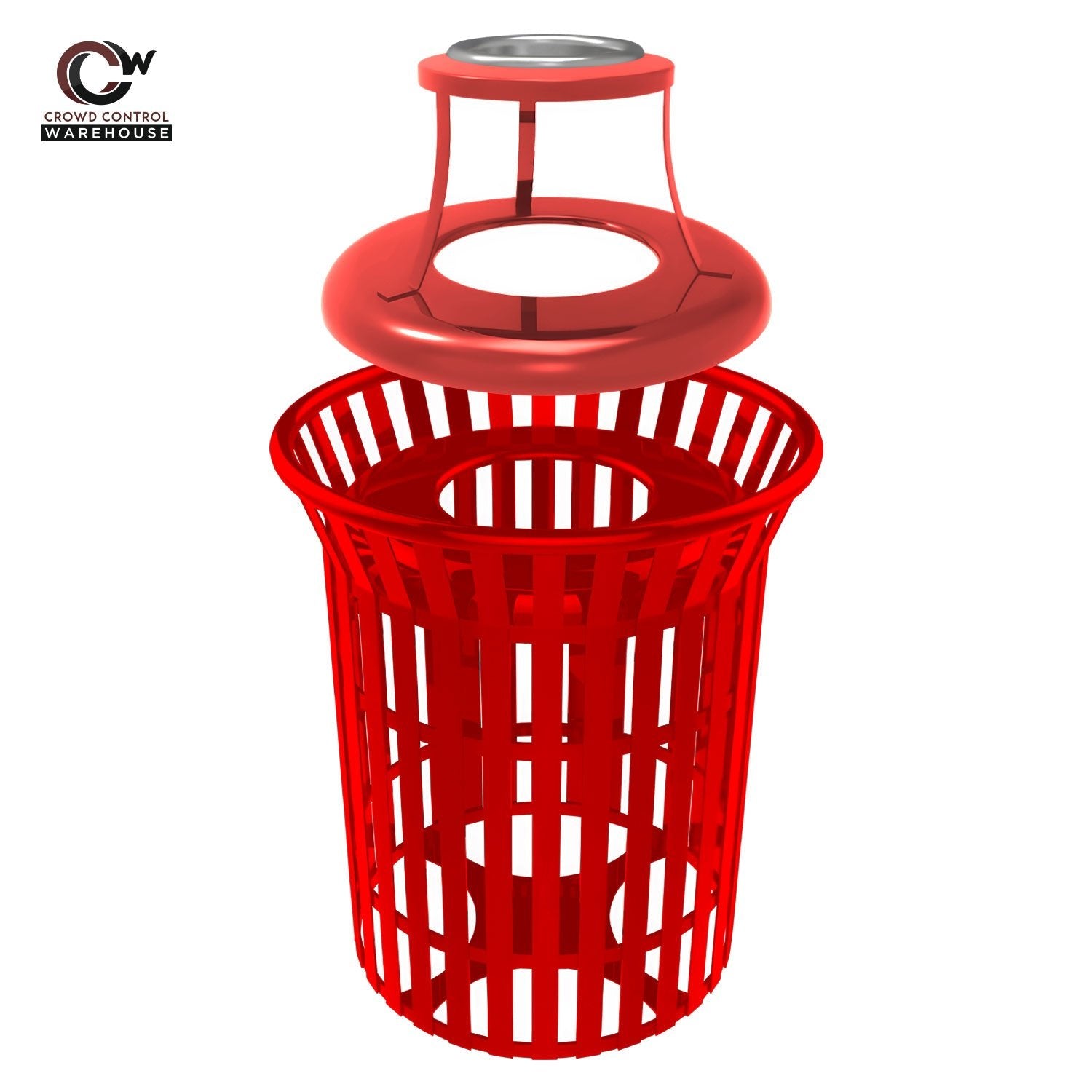 Skyline Trash Receptacle - 32 Gallon Capacity - Crowd Control Warehouse