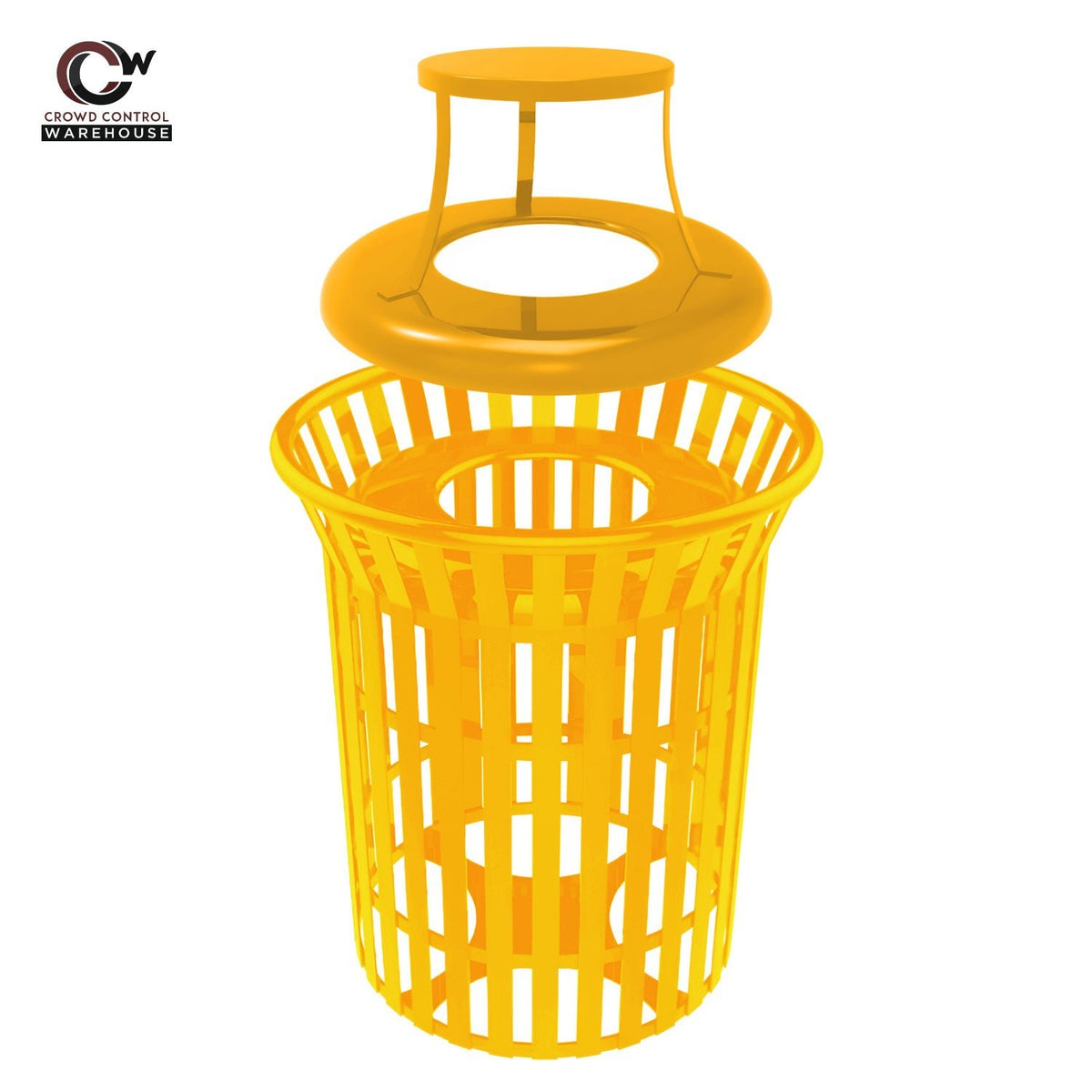 Skyline Trash Receptacle - 32 Gallon Capacity - Crowd Control Warehouse