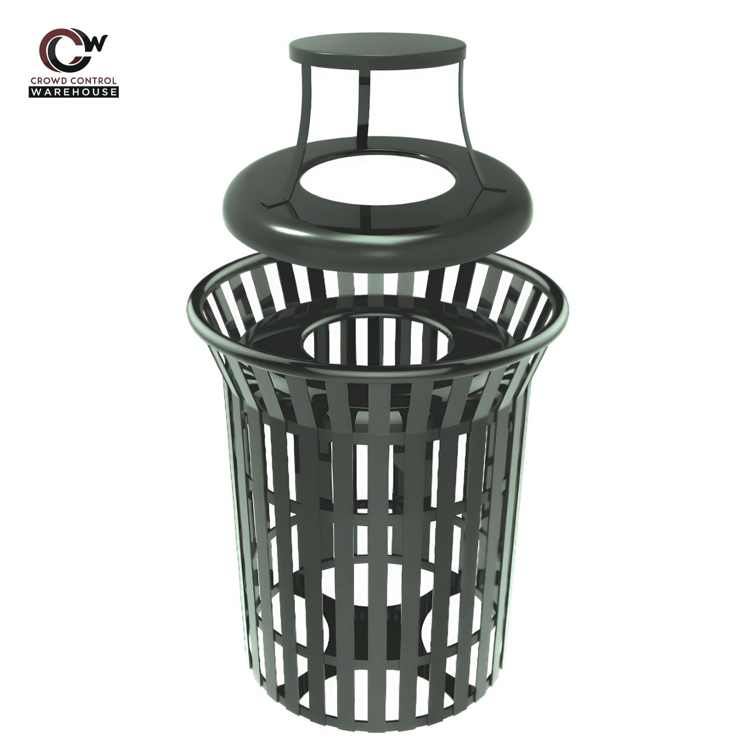 Skyline Trash Receptacle - 32 Gallon Capacity - Crowd Control Warehouse