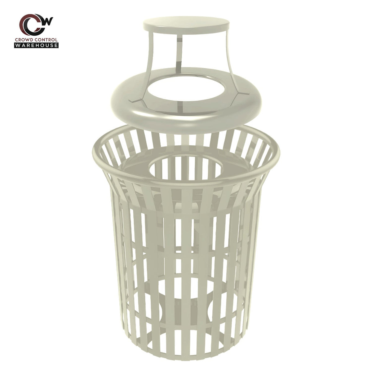 Skyline Trash Receptacle - 32 Gallon Capacity - Crowd Control Warehouse