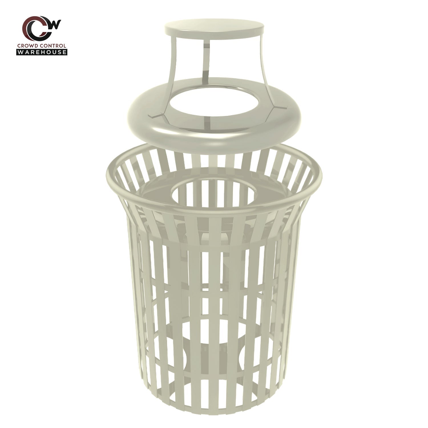 Skyline Trash Receptacle - 32 Gallon Capacity - Crowd Control Warehouse