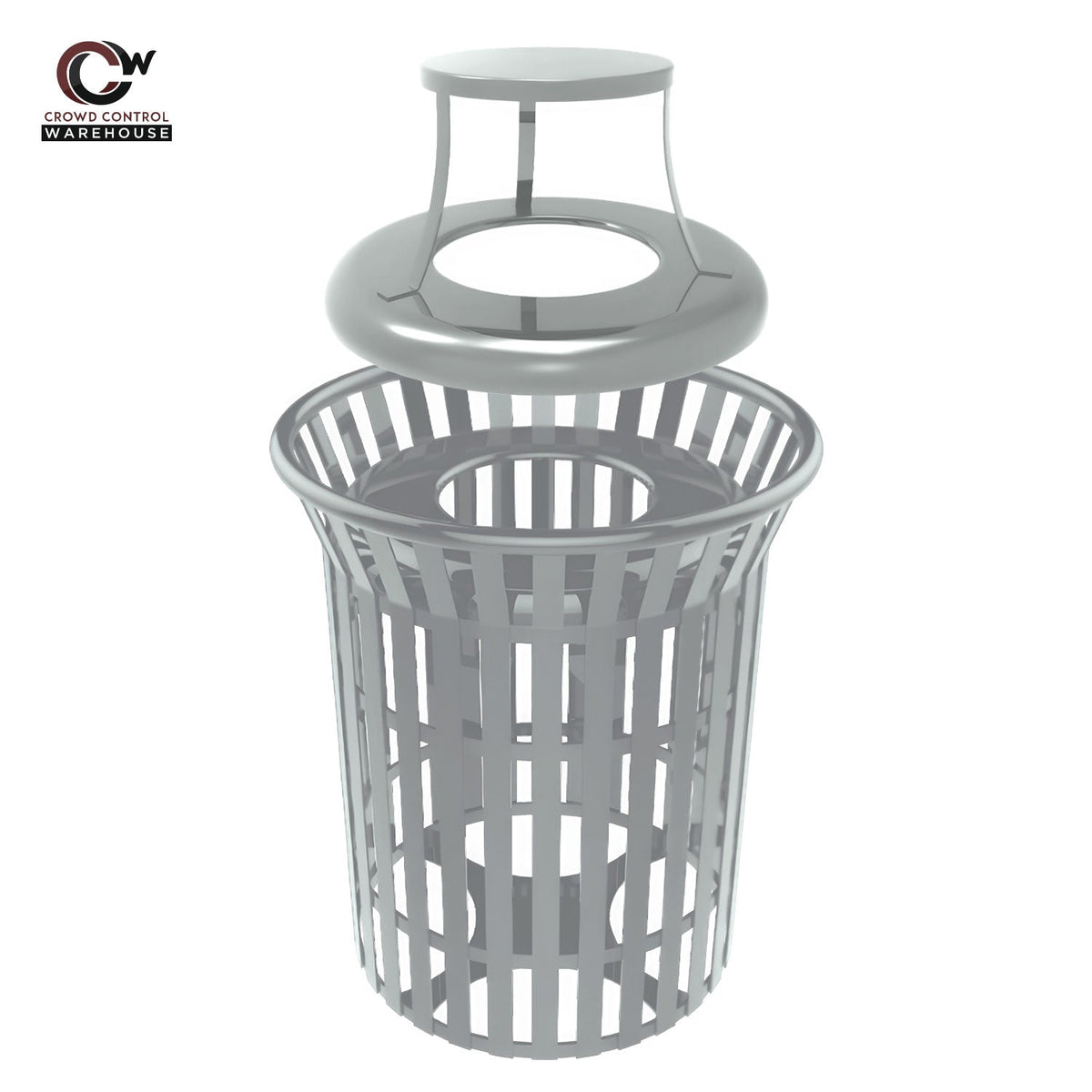 Skyline Trash Receptacle - 32 Gallon Capacity - Crowd Control Warehouse