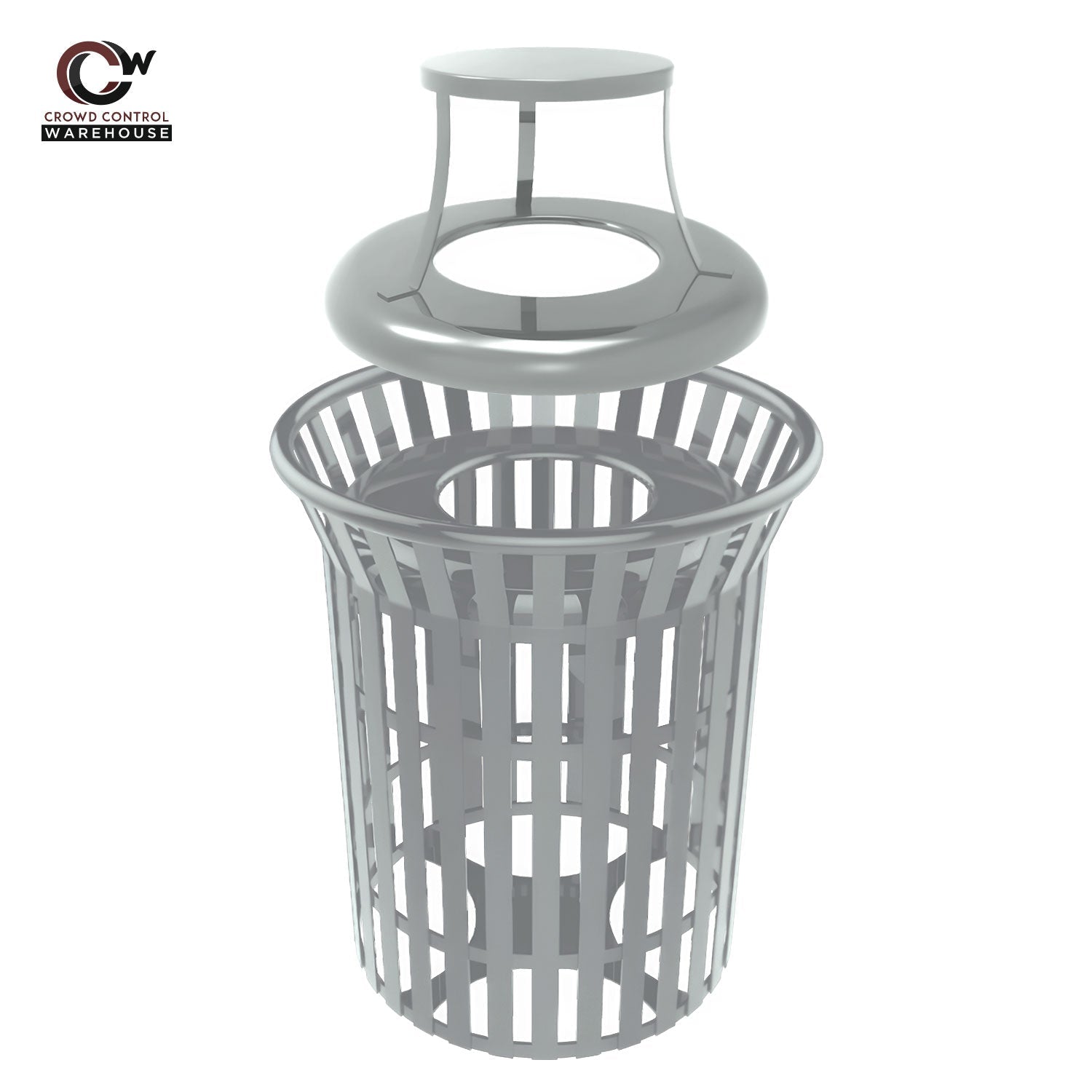 Skyline Trash Receptacle - 32 Gallon Capacity - Crowd Control Warehouse