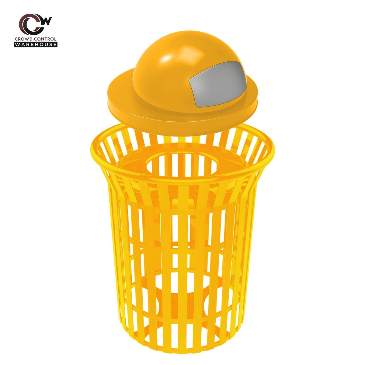 Skyline Trash Receptacle - 32 Gallon Capacity - Crowd Control Warehouse