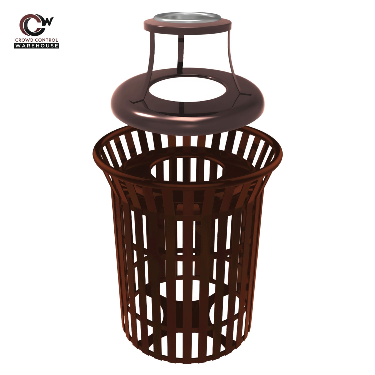 Skyline Trash Receptacle - 32 Gallon Capacity - Crowd Control Warehouse