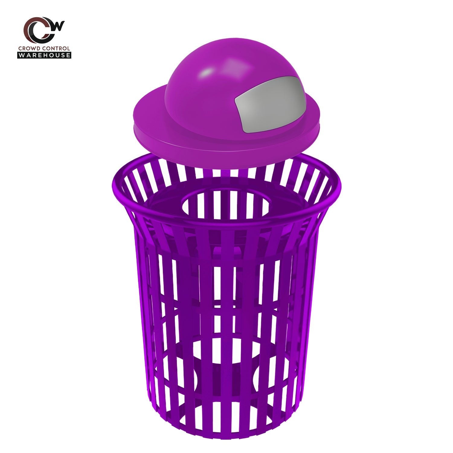 Skyline Trash Receptacle - 32 Gallon Capacity - Crowd Control Warehouse