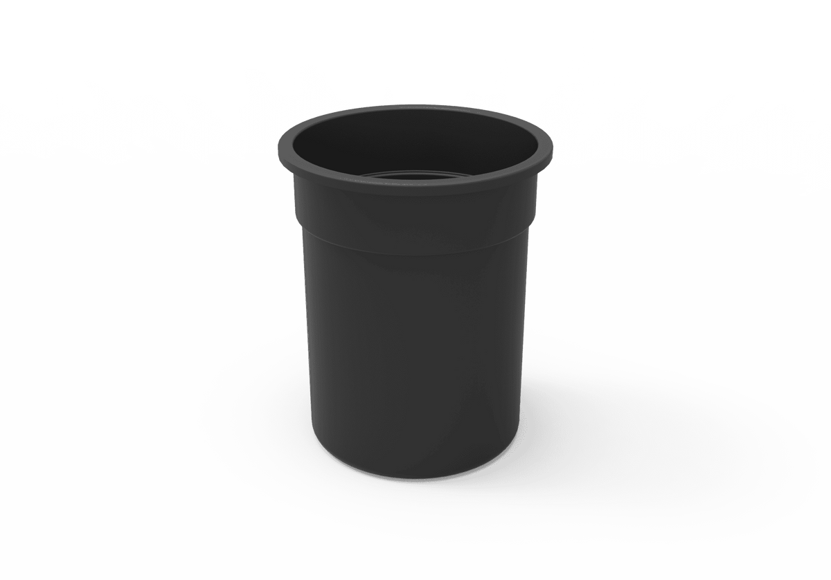 Skyline Trash Receptacle with Flared Top and Side Opening - 32 Gallon Capacity - Crowd Control Warehouse