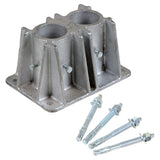 Steel Pipe Safety Railing Double Socket - Crowd Control Warehouse