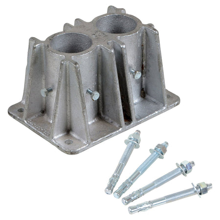 Steel Pipe Safety Railing Double Socket - Crowd Control Warehouse