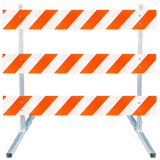 Telespar / Steel Square Tube Type III Traffic Barricade - Crowd Control Warehouse