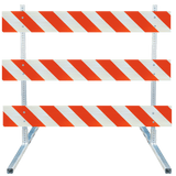 Telespar / Steel Square Tube Type III Traffic Barricade - Crowd Control Warehouse