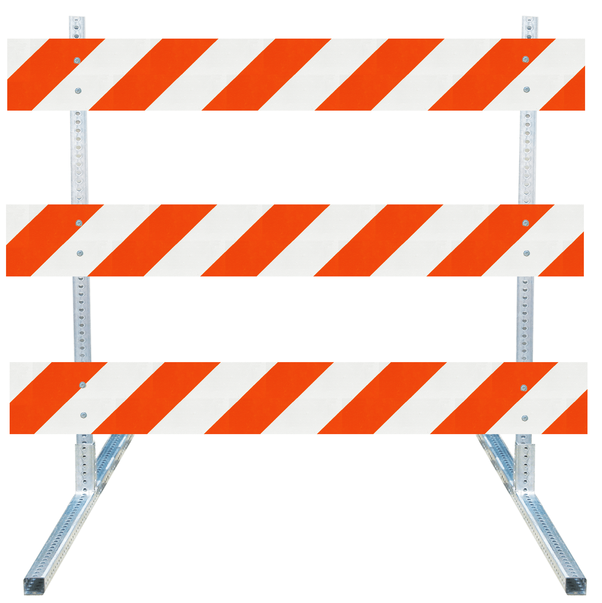 Telespar / Steel Square Tube Type III Traffic Barricade - Crowd Control Warehouse
