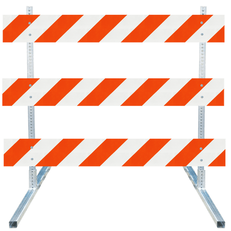 Telespar / Steel Square Tube Type III Traffic Barricade - Crowd Control Warehouse