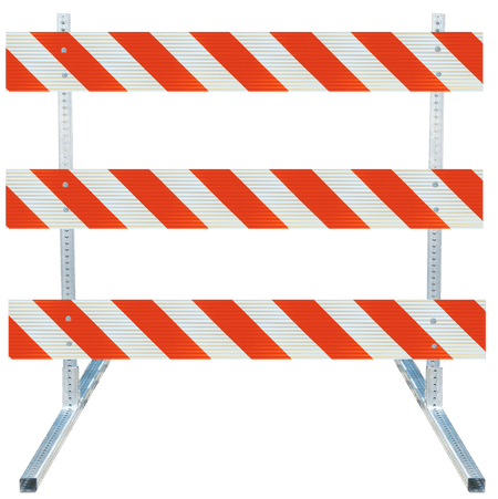 Telespar / Steel Square Tube Type III Traffic Barricade - Crowd Control Warehouse