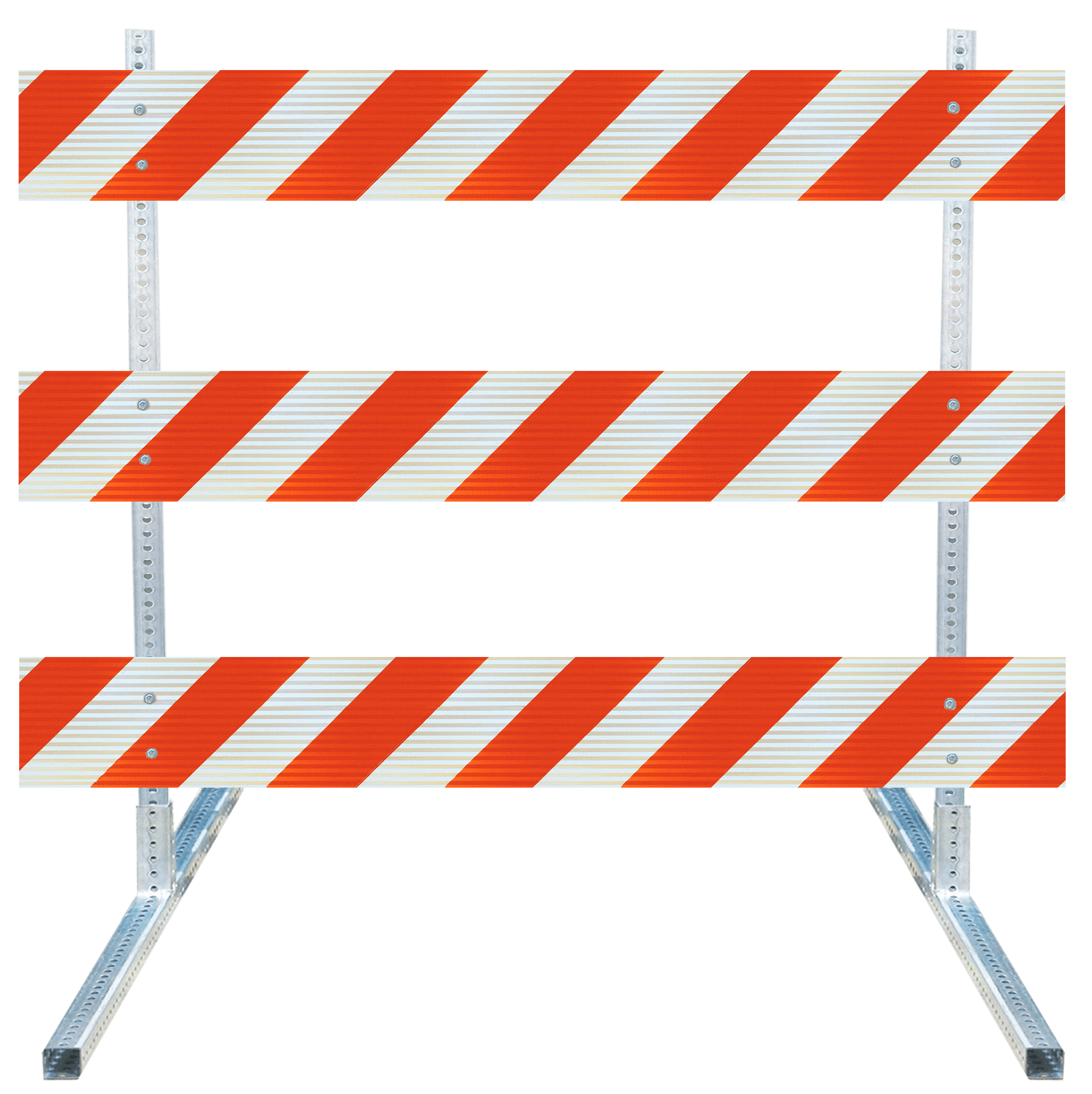 Telespar / Steel Square Tube Type III Traffic Barricade - Crowd Control Warehouse