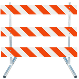 Telespar / Steel Square Tube Type III Traffic Barricade - Crowd Control Warehouse