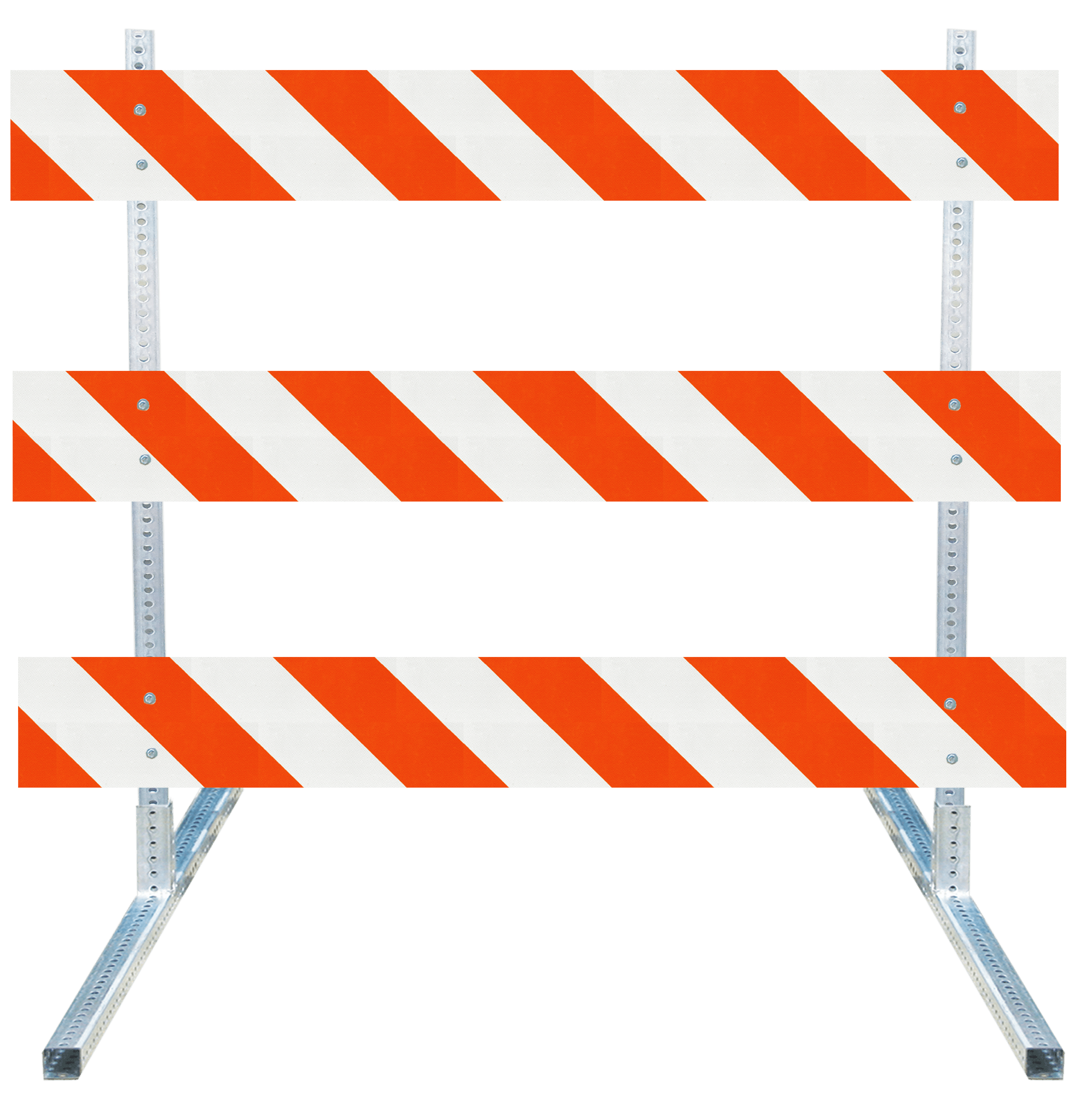 Telespar / Steel Square Tube Type III Traffic Barricade - Crowd Control Warehouse