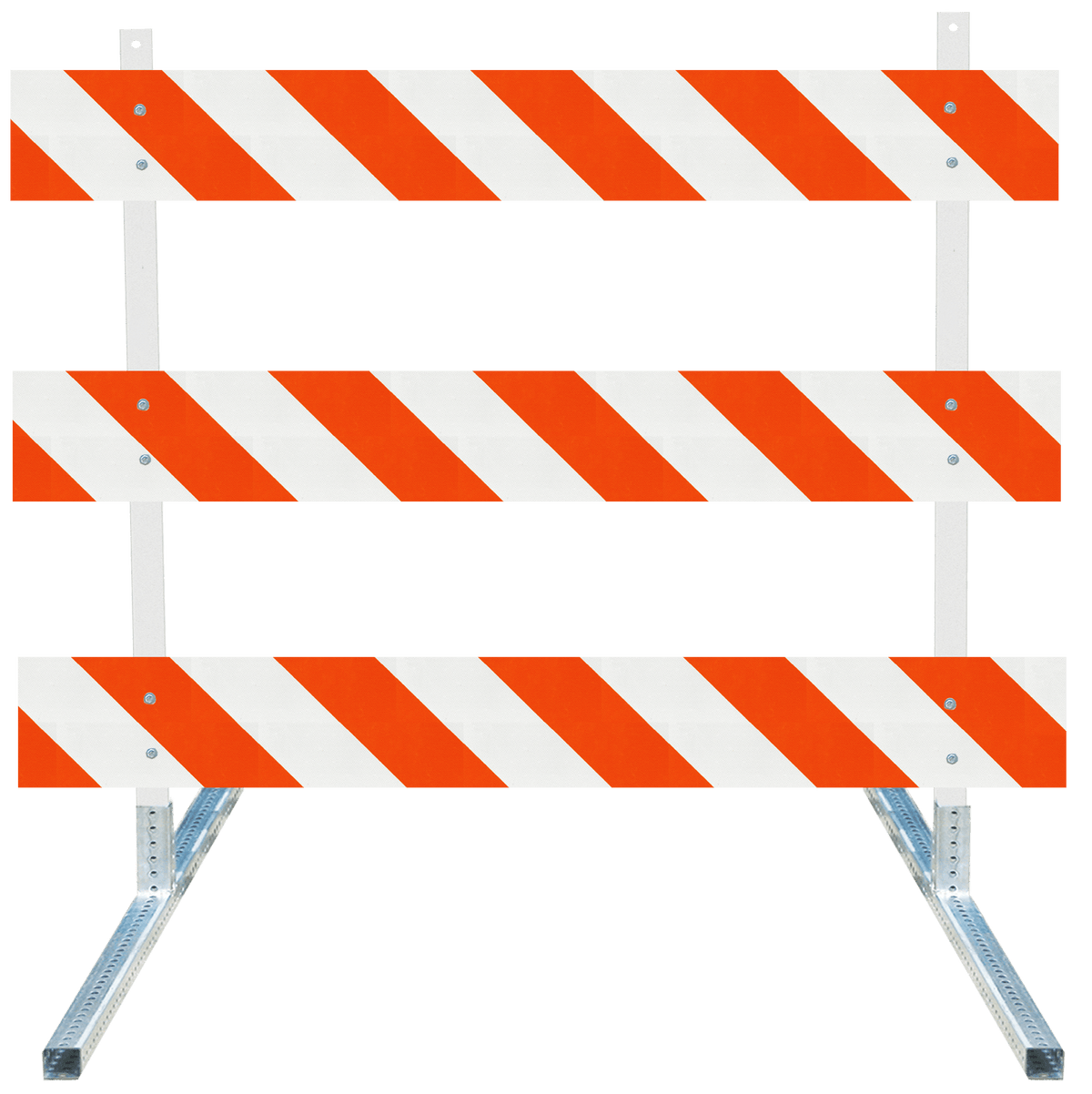 Telespar / Steel Square Tube Type III Traffic Barricade - Crowd Control Warehouse