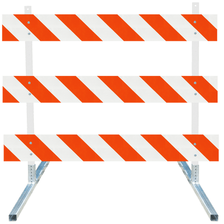 Telespar / Steel Square Tube Type III Traffic Barricade - Crowd Control Warehouse