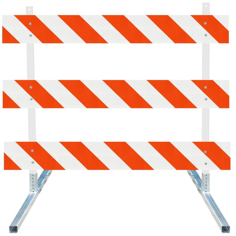 Telespar / Steel Square Tube Type III Traffic Barricade - Crowd Control Warehouse