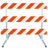 Telespar / Steel Square Tube Type III Traffic Barricade - Crowd Control Warehouse