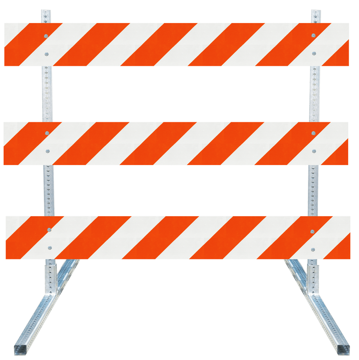 Telespar / Steel Square Tube Type III Traffic Barricade - Crowd Control Warehouse