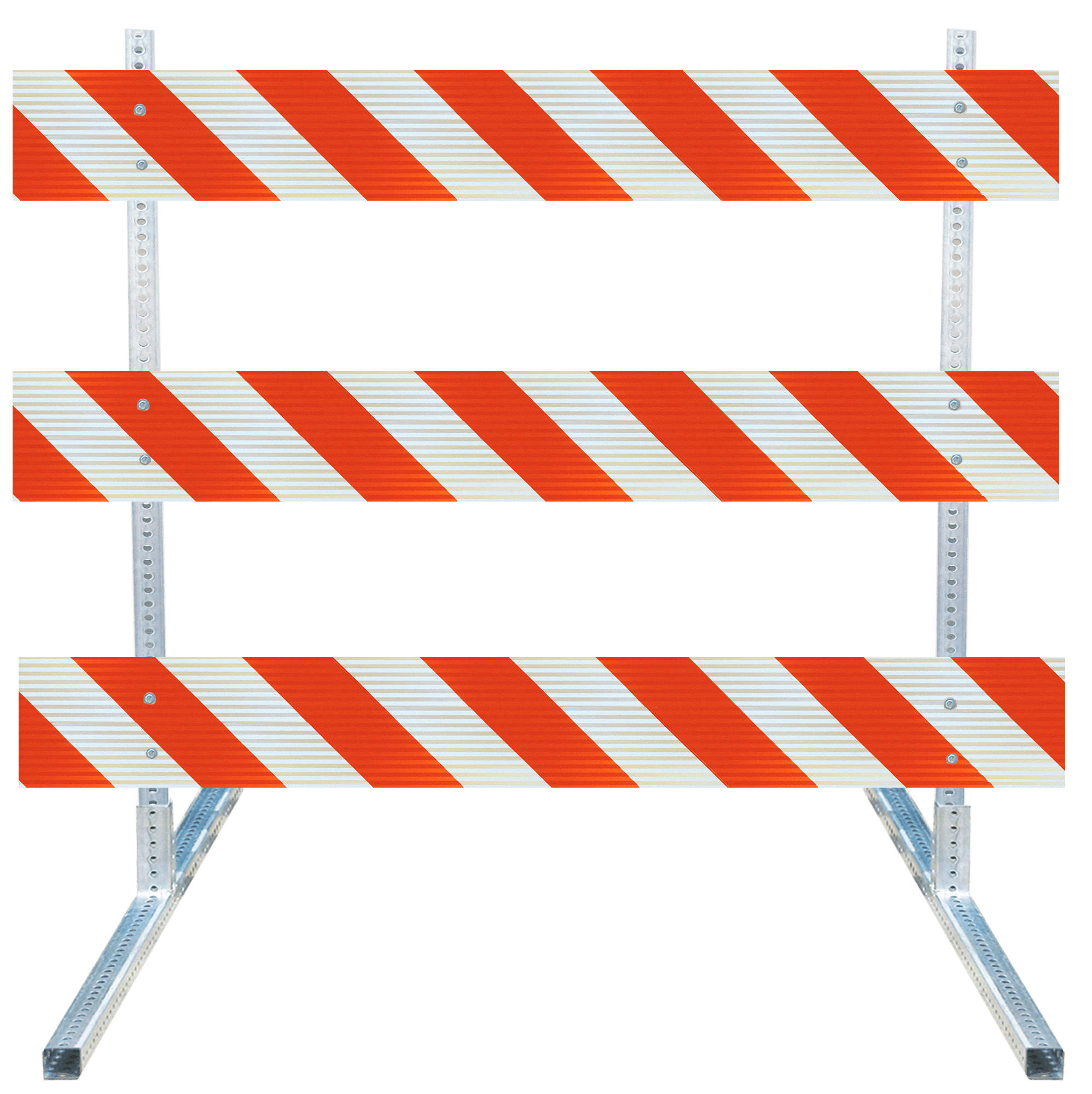 Telespar / Steel Square Tube Type III Traffic Barricade - Crowd Control Warehouse