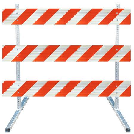 Telespar / Steel Square Tube Type III Traffic Barricade - Crowd Control Warehouse