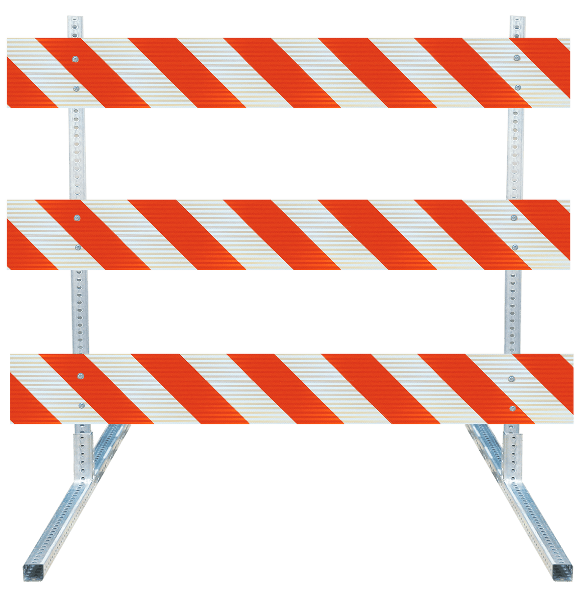 Telespar / Steel Square Tube Type III Traffic Barricade - Crowd Control Warehouse
