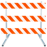 Telespar / Steel Square Tube Type III Traffic Barricade - Crowd Control Warehouse