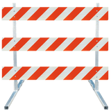 Telespar / Steel Square Tube Type III Traffic Barricade - Crowd Control Warehouse