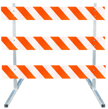 Telespar / Steel Square Tube Type III Traffic Barricade - Crowd Control Warehouse