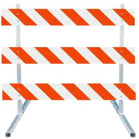 Telespar / Steel Square Tube Type III Traffic Barricade - Crowd Control Warehouse