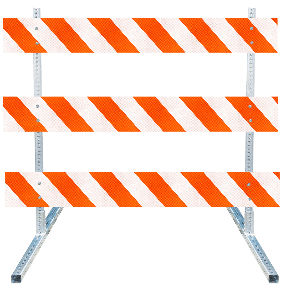 Telespar / Steel Square Tube Type III Traffic Barricade - Crowd Control Warehouse