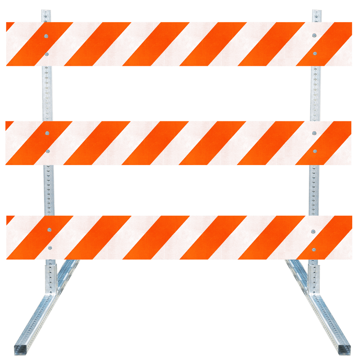 Telespar / Steel Square Tube Type III Traffic Barricade - Crowd Control Warehouse