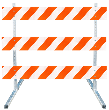 Telespar / Steel Square Tube Type III Traffic Barricade - Crowd Control Warehouse