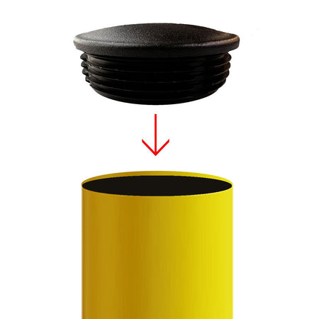 Trafford Industrial Flat Top Bollard Cap - Crowd Control Warehouse