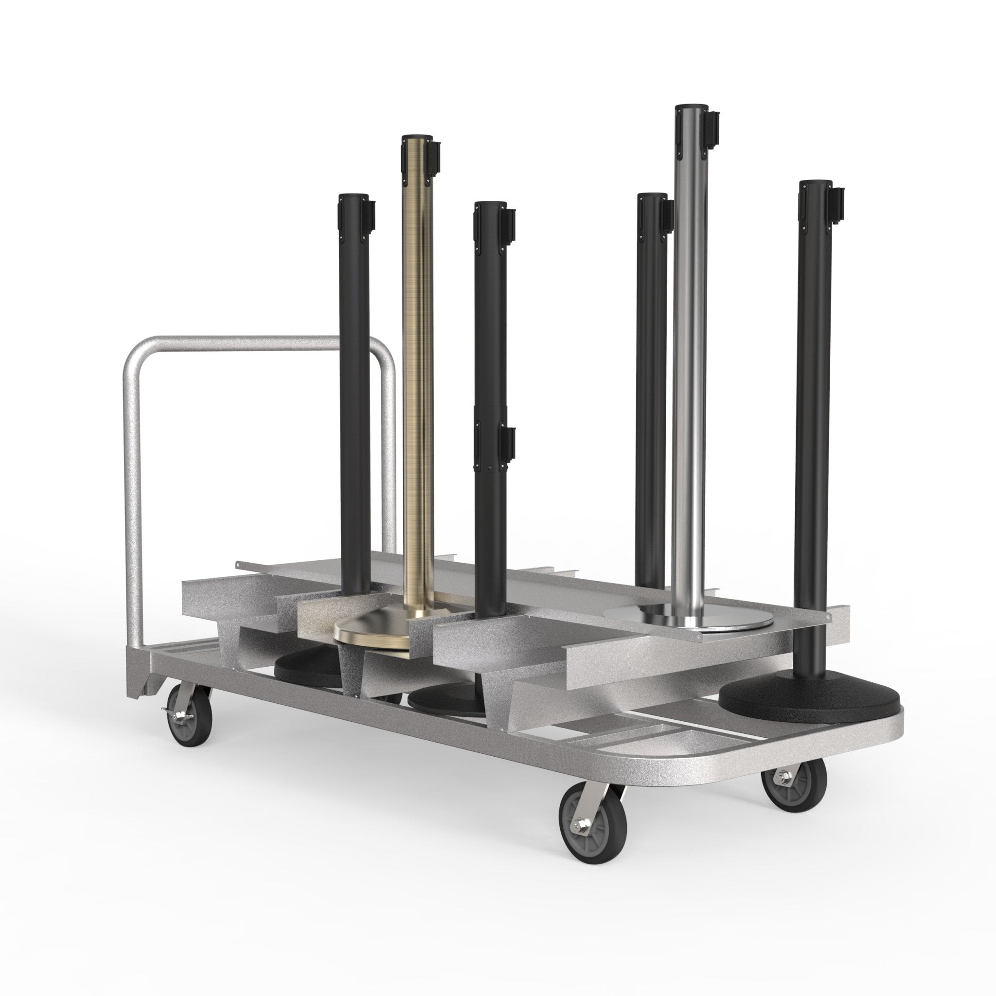 18-Post Vertical Storage Cart – Crowd Control Warehouse
