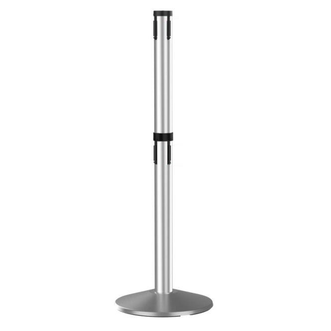 Visiontron 72″ Heavy - Duty Dual Panel Crowd Control Posts (No Belts) - Crowd Control Warehouse