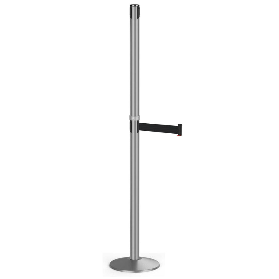 Visiontron 72″ Heavy - Duty Single Belt Panel Crowd Control Posts - Crowd Control Warehouse